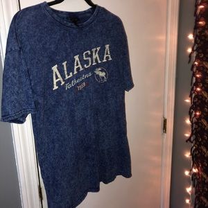 Blue Textured Alaska Tee